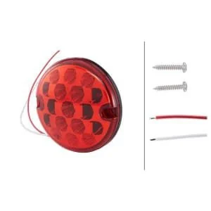 Hella ValueFit - 2NE357028031 - Nebelleuchte LED, Rund, 10/, Rot, Zum Anschrauben, 17 LED's