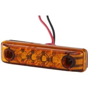 Hella ValueFit - 2PS357010001 - Markierungsleuchte LED, Rechteckig, Bernsteinfarben, Anschraubbar, 4 LEDs