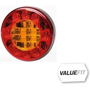Hella ValueFit - 2SD357027001 - Rücklicht LED, Rund, 10/, Rot/Bernstein, zum Anschrauben, 24 LEDs