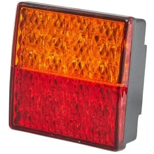 Hella ValueFit - 2SD357029001 - Rücklicht LED, Eckig, Rot/Bernstein, zum Anschrauben, mm
