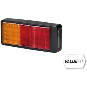 Hella ValueFit - 2VA357020011 - Rücklicht LED, Rechteckig, 9/, Rot/Orange, Anschraubbar, MM, 27 LED's