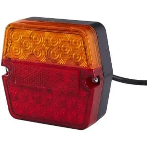 Hella ValueFit - 2VB357023011 - Rücklicht LED, Eckig, 9/, Rot/Bernstein, zum Anschrauben, mm, 25 LEDs