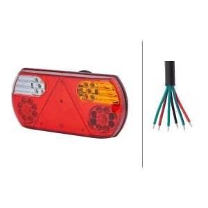 Hella ValueFit - 2VP357016021 - Rückleuchte Rechts LED, Rechteckig, Rot/Gelb/Transparent, Anschraubbar