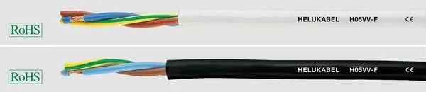 Helukabel - H05VVF3X15WHR050 - Kabel 3x1.5mm², weiß, PVC