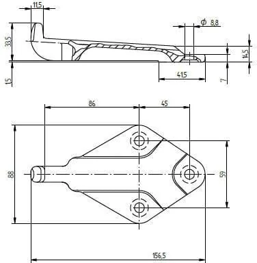 Hesterberg - 6030077 - Haken für Überspannverschluss