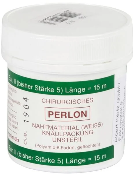 Kerbl - 2267KER - Nähgarn Perlon Größe 5 dunkelgrün 15m