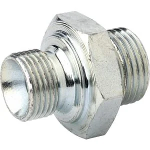 Knomi - B21011015700608 - Gerader Steckverbinder, 3/8 Zoll BSP - 3/4 Zoll-16 UNF