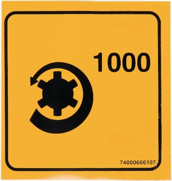 Kongskilde - 74000666107 - Aufkleber 1,000rpm