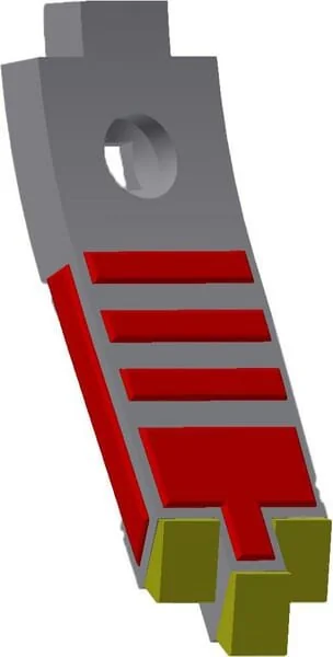 Kramp - 008352CN1 - Grubberschar 223x83mm Gehärtet, 1 Loch