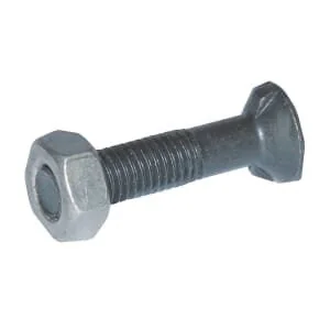 Kramp - 10502N - Pflugschraube und Mutter, 2 Nasen DIN11014 CL. 8.8