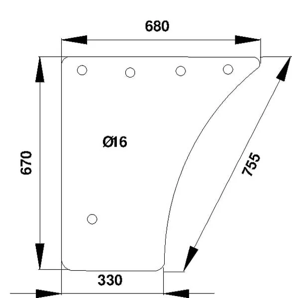 Kramp - 247811030960N - Türglas Unten