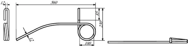 Kramp - 306239KR - Egge Zinke 12mm