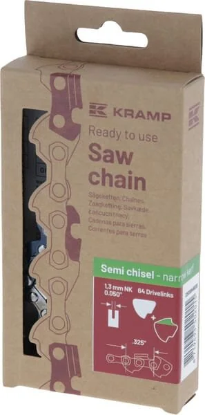 Kramp - 32513SB64NKEKR - Sägekette 1.3mm 64 DL Halbmeißel Schmalschnitt, Effizienz