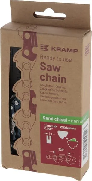 Kramp - 32513SB72NKEKR - Sägekette 1.3mm 72 DL Halbmeißel Schmalschnitt, Effizienz