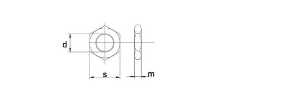Kramp - 439B10RVSA4 - Sechskantmutter Niedrig Metrisch DIN439 M10 A4