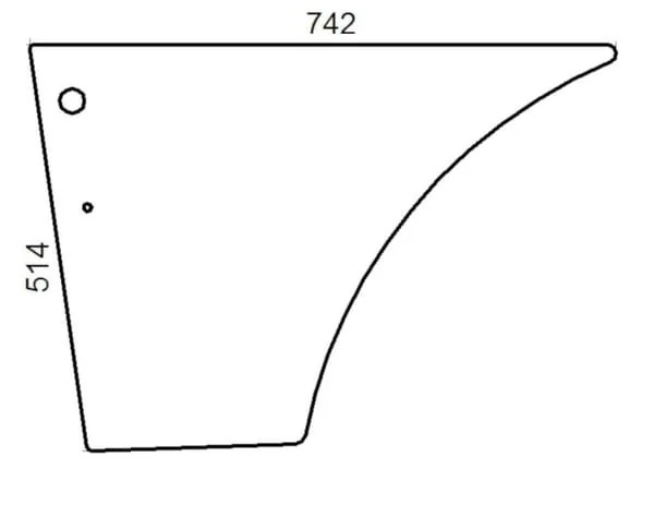 Kramp - 85801624N - Glas, Tür unten RH