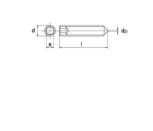 Kramp - 9141010BP025 - Gewindestift DIN914 45H
