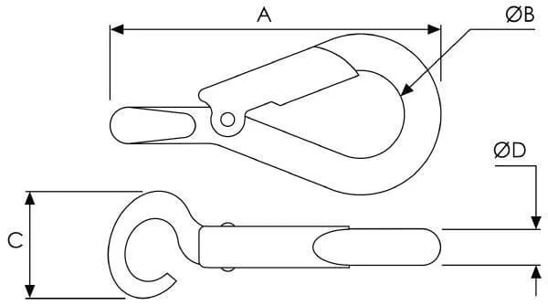 Kramp - AZ500101 - Federhaken 2 Zoll/50mm