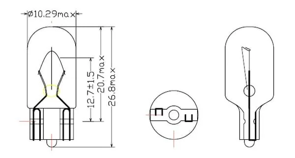 Kramp - B2428 - Glühbirne W5W 5W W2.1x9.5d