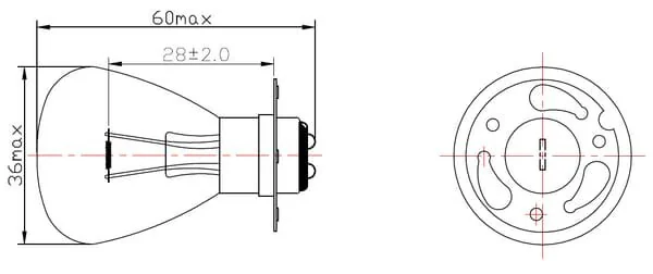 Kramp - BA1270 - Glühbirne 35/35W P15D RP35