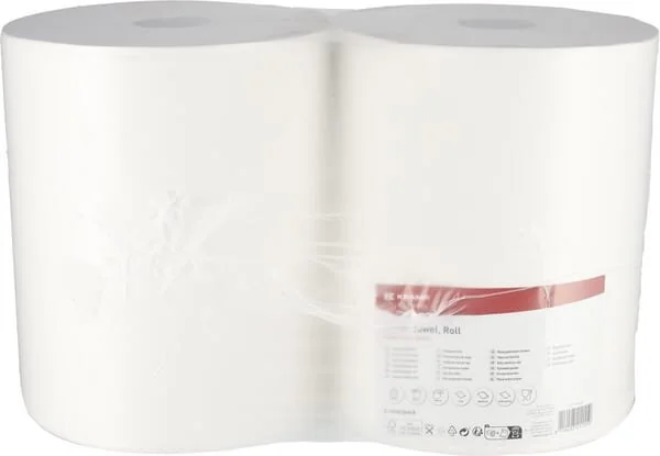 Kramp - CP11104KR - Papiertuch, Weiße Rolle, 36cm x 1.000m, 1-lagig, Außen, 2 Rollen