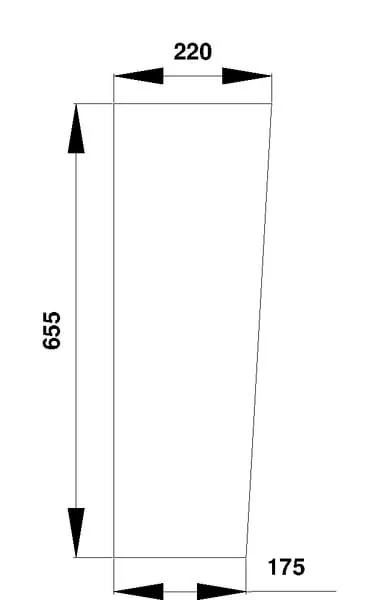 Kramp - D7111 - Windschutzscheibe Unterteil