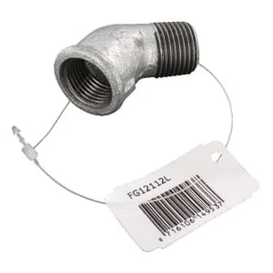 Kramp - FG12112L - Bogen 45° Muffe/Zapfen ZN