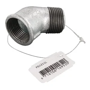Kramp - FG1211L - Bogen 45° Muffe/Zapfen ZN