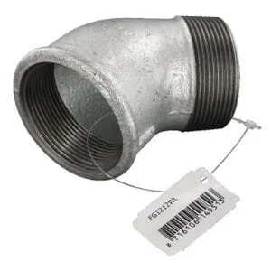 Kramp - FG1212WL - Bogen 45° Muffe/Zapfen ZN