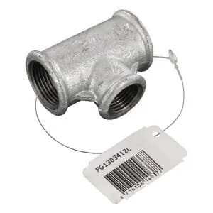 Kramp - FG1303412L - T-Stück verzinkt 3/4 Inches x 1/2 Inches