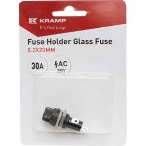 Kramp - FH5220B30A - Sicherungshalter Glassicherung 30A AC 5.2x20mm