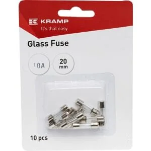 Kramp - FS10010A - Glassicherung 10A 20mm (x10)