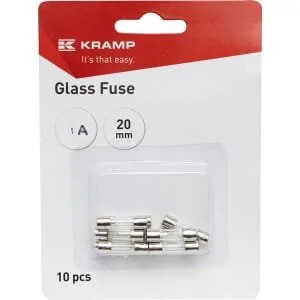 Kramp - FS1001A - Glassicherung 1A 20mm (x10)