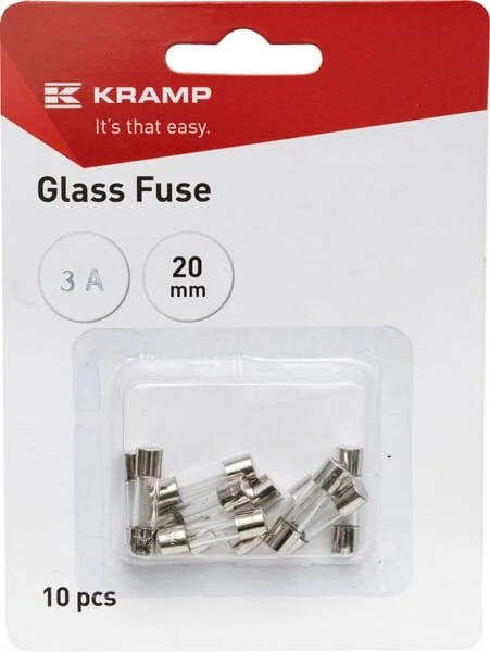 Kramp - FS1003A - Glassicherung 3A 20mm (x10)