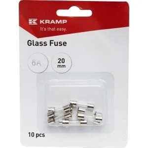 Kramp - FS1006A - Glassicherung 6A 20mm (x10)