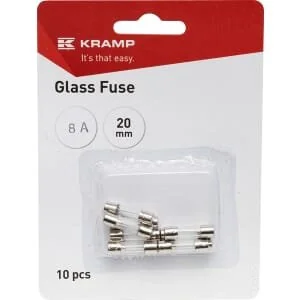 Kramp - FS1008A - Glassicherung 8A 20mm (x10)