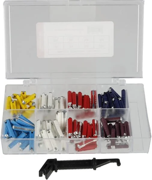 Kramp - FS100ASSB - Torpedo Sicherung Kunststoff Sortiment Box (120 Stk.)