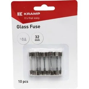 Kramp - FS1510A - Glassicherung 10A 32mm (x10)