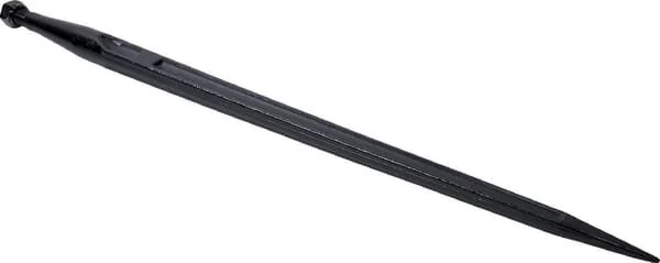 Kramp - FT1KR - Ladezinken, Gerade, Doppel-T-Profil 36x810mm, Spitze mit M22x1.5mm Mutter, Schwarz