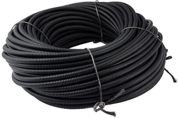 Kramp - FTBL19050 - Schutzrohr 19mm 50m Flexibel Gewellt, Offen, Schwarz