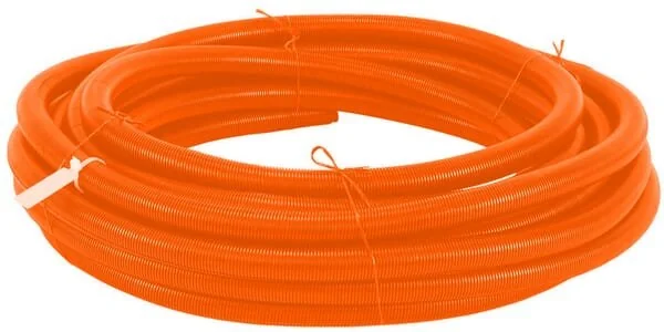 Kramp - FTOR22025 - Schutzrohr 22mm 25m Flexibel Gewellt, Offen, Orange