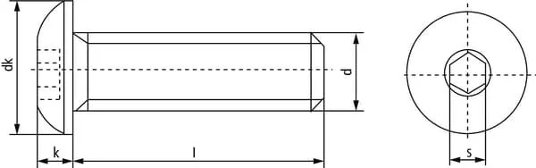 Kramp - ISO738056109B - Sechskantschraube BK 10.9 schwarz