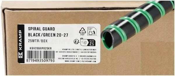 Kramp - KBV20BGP025KR - Spiral-Schutz Schwarz/Grün 20-27 25m