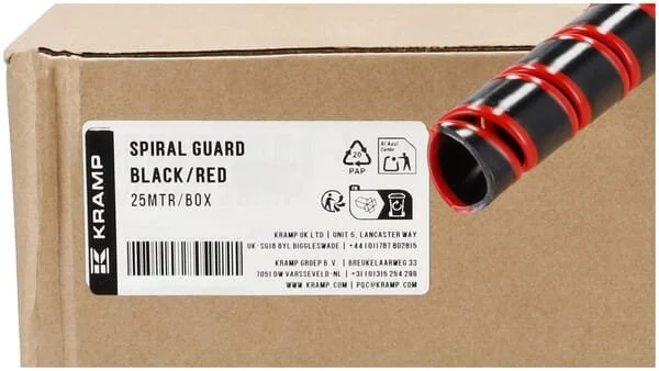Kramp - KBV26BRP025KR - Spiral-Schutz Schwarz/Rot 27-36 25m