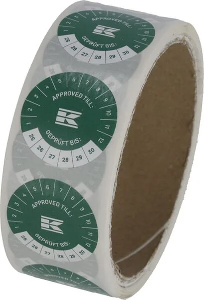Kramp - KEA2ED - Aufkleberrolle "Geprüft bis" EN+DE, Grün