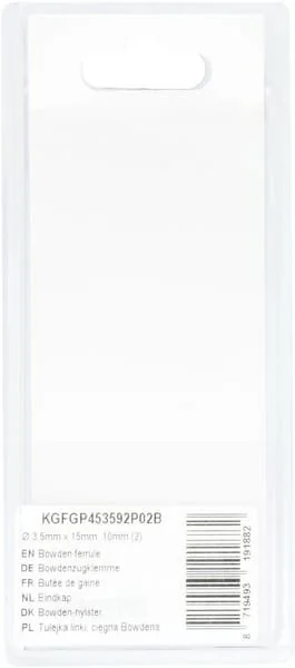 Kramp - KGFGP453592P02B - Bowden-Endhülse X 15mm, 10mm (2)