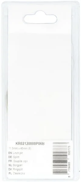 Kramp - KR02120000P06B - Klappstecker 11.5mm x 45mm (6)