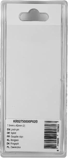 Kramp - KR02750000P02B - Steckbolzen 7.5mm x 42mm (2)