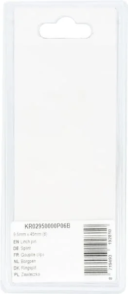 Kramp - KR02950000P06B - Steckbolzen 9.5mm x 45mm (6)