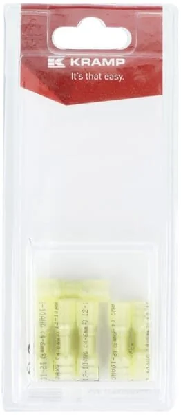 Kramp - KR1440890021P06B - Flachsteckhülse, Gelb 6.3x0.8mm - 4.0-6.0mm² (6)